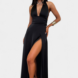 Marcela - Elegantní maxi šaty s rozparkem