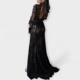Dominika - Elegantní krajkové šaty s dlouhými rukávy