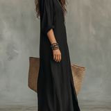 Vanessa - Elegantní maxi šaty s knoflíky