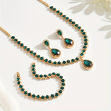 ELEGANTNÍ GEOMETRICKÁ KŘIŠŤÁLOVÁ ŠPERKOVÁ SADA