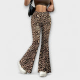 Běla - Elegantní kalhoty s leopardím vzorem