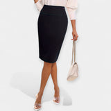 Zdeňka - Elegantní midi sukně s vysokým pasem
