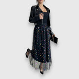 Marta - Elegantní sukně s puntíkovým vzorem