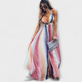 Helena - Elegantní maxi šaty s výstřihem do V