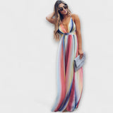 Helena - Elegantní maxi šaty s výstřihem do V