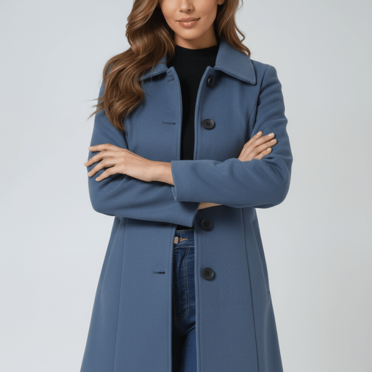 Dominika - Zimní kabát s knoflíky