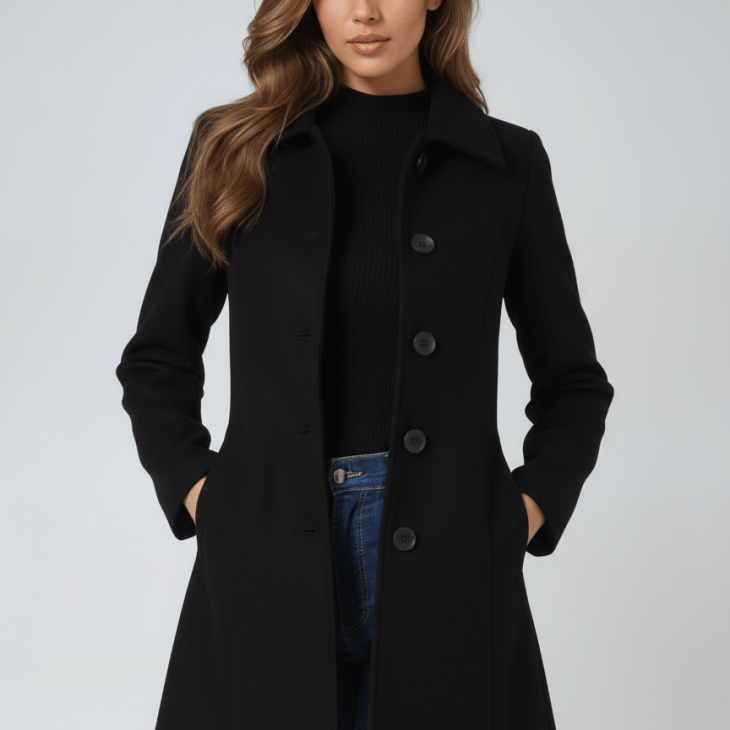 Dominika - Zimní kabát s knoflíky