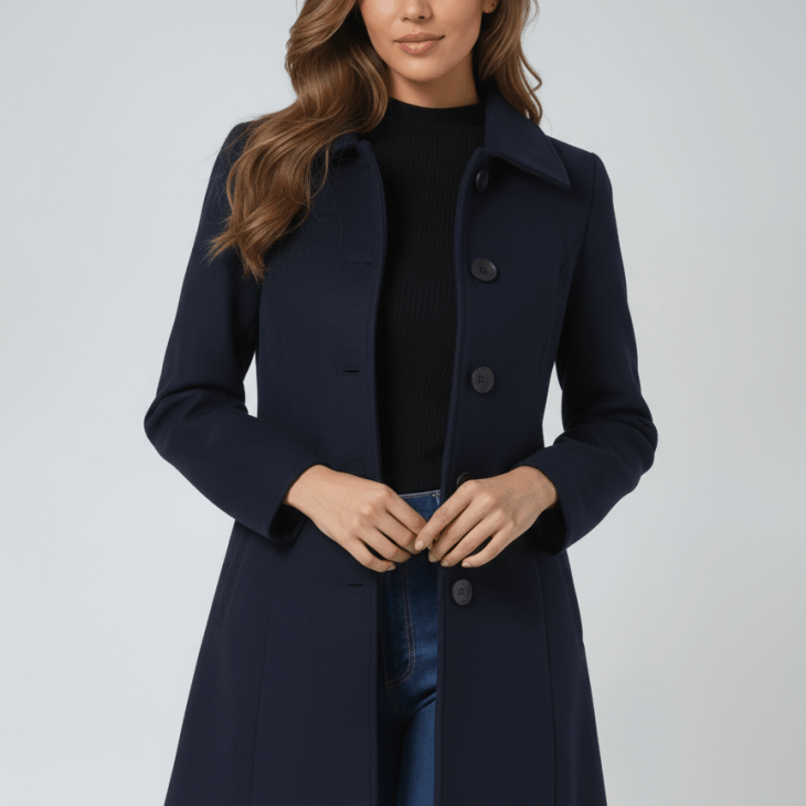 Dominika - Zimní kabát s knoflíky