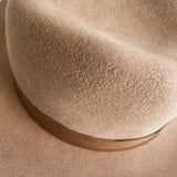 Hnědý luxusní klobouk Fedora z australské vlny
