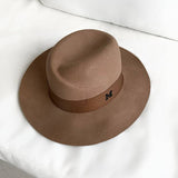 Hnědý luxusní klobouk Fedora z australské vlny