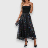 Marta - Elegantní sukně s puntíkovým vzorem