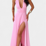 Marcela - Elegantní maxi šaty s rozparkem