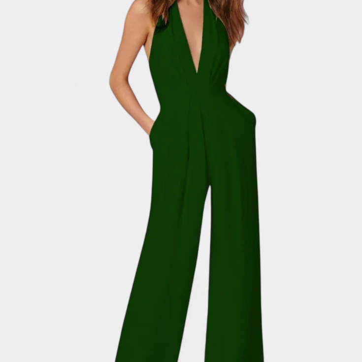 Lila - Lehký elegantní overal se širokými nohavicemi