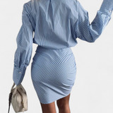 Elena - Elegantní košilové mini šaty s knoflíky