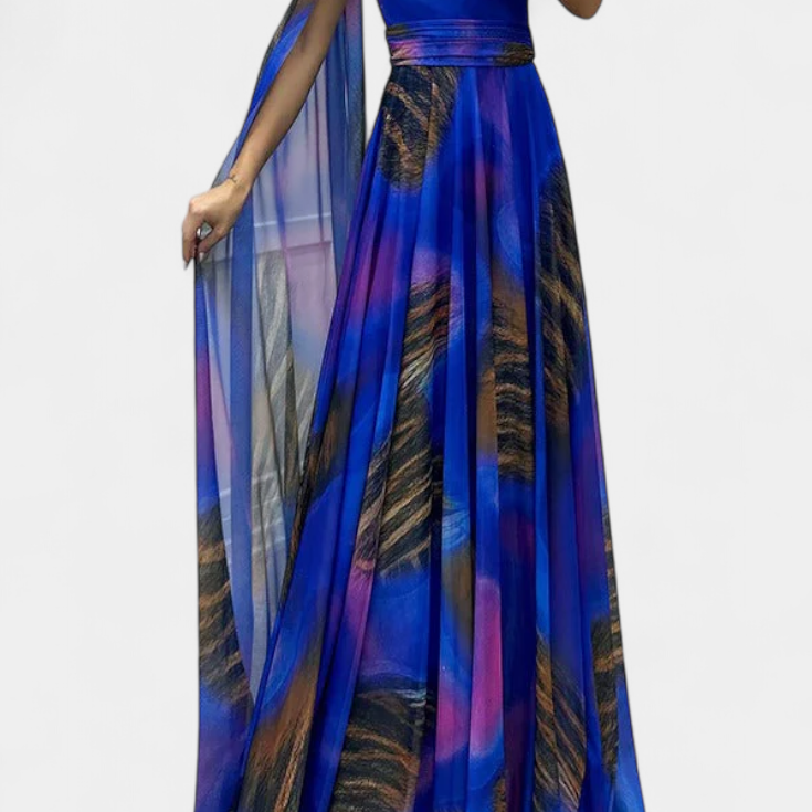 Martina - Elegantní květinové maxi šaty